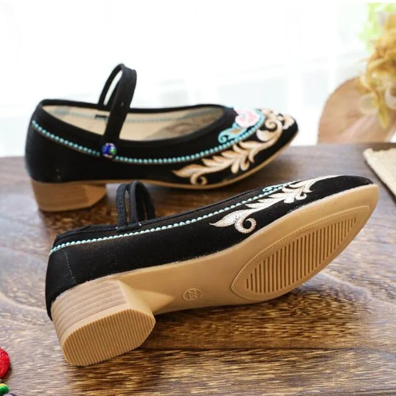 Chaussures ethniques brodées bout pointu anti fatigue sangle 36 - 7