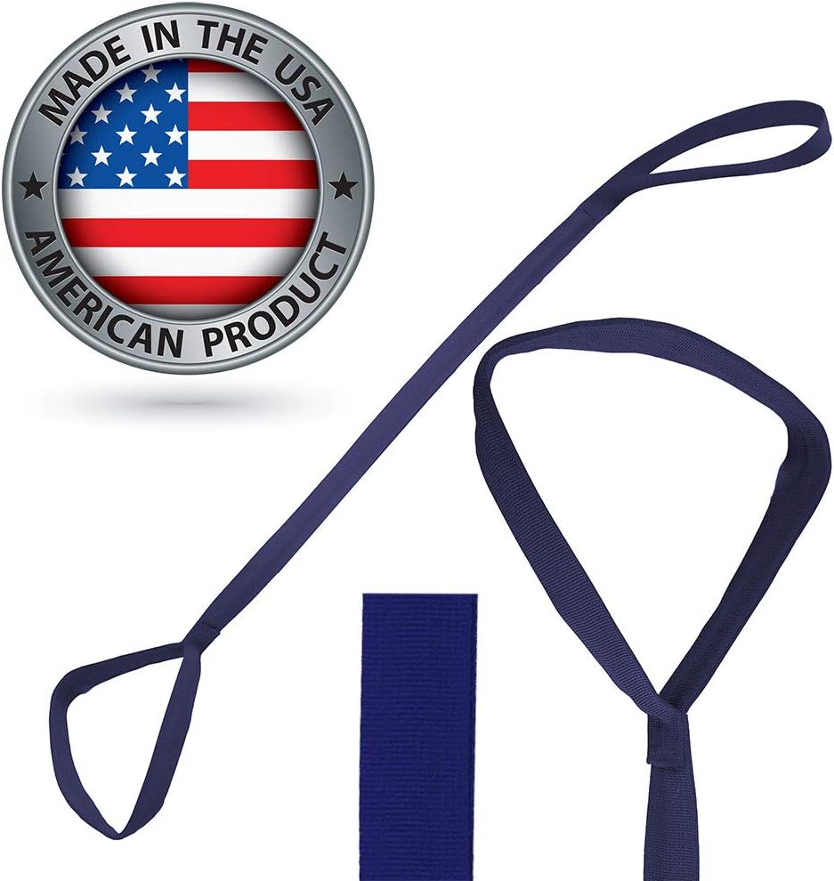 Navy Leg Lifter, Rigid, Made in The USA, Mobility Aid for Hip Surgery, Wheelchair, Lifting Legs into Bed, Physical Therapy (Navy) : Health & Household