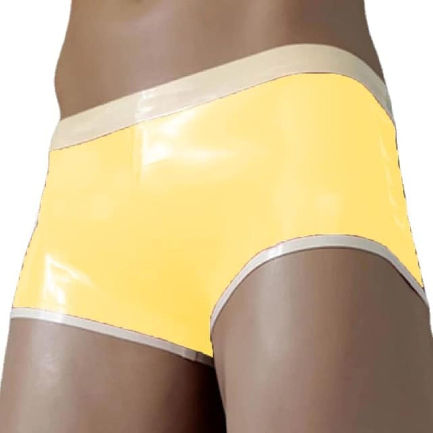 Leather Short Pants Mini Shorts Sexy Wetlook PVC Latex Shorts Club Patent Leather Underwear Male Shorts,Purple,XL