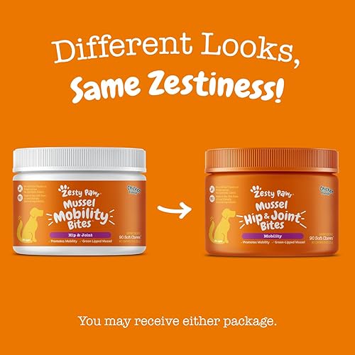 Miniatura 9 de Zesty Paws Bocadillos de movilidad de mejillón para perros, mejillón de labios verdes de Nueva Zelanda con glucosamina natural y condroitina +