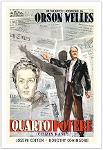 Orson Welles’ Citizen Kane (Quarto Potere) - Vintage Italian Film Movie Poster by Ercole Brini c.1941 - Fine Art Matte Paper Print (Unframed) 30x44in