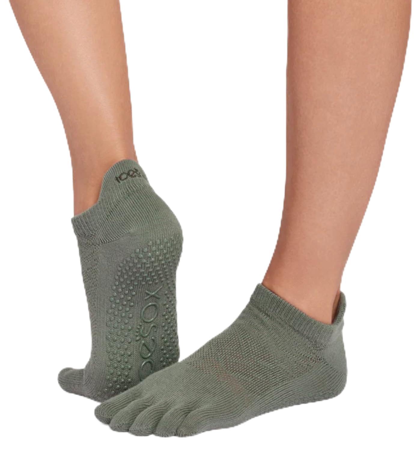 Toesox Unisex Ivy Field Toe Sox Women's Ft Low Rise Yoga Socks (1 Pair), S