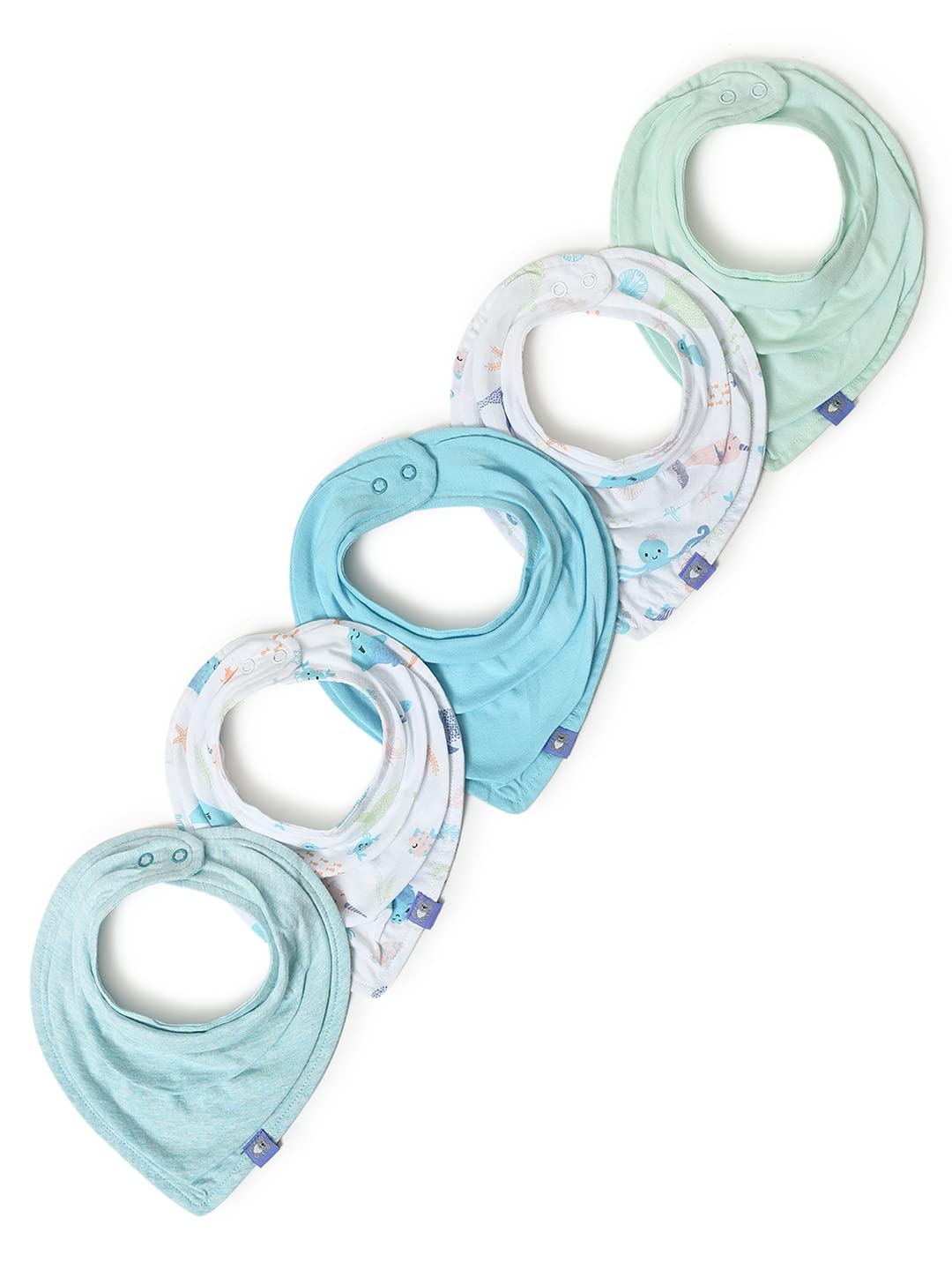 Mi Arcus Feeding, Drool Bibs for Baby Boys, Girls, Newborns, and Toddlers,Cotton,Gifting/Pack of 5-image-48