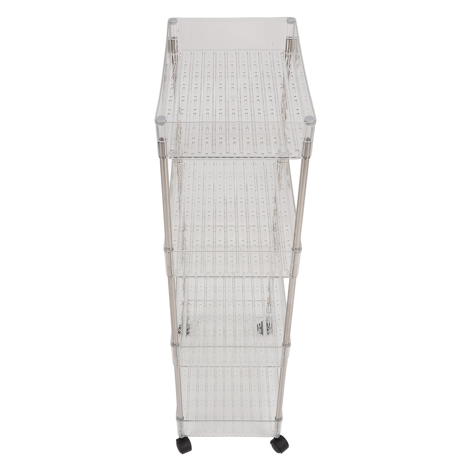 Carrito para Cambiar Pañales para bebé, Organizador de Almacenamiento Móvil de 4 Capas para Artículos Esenciales para Recién Nacidos, Material PET, 13,8x9,1x33,9 Pulgadas