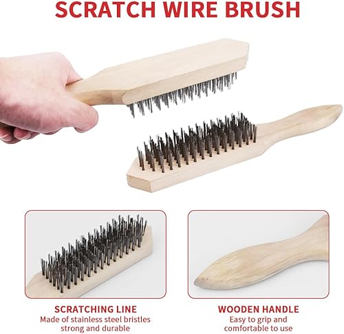 Miniatura 5 de Herramienta de eliminación de escoria de martillo astillado de soldadura de 28 onzas, martillo de soldaduracincelado, con construcción de acero