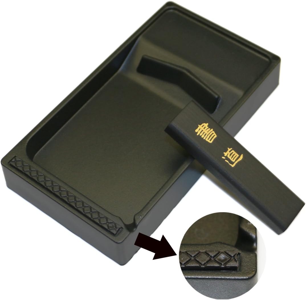 Measylife Japanese Chinese Calligraphy Black Ink Stick & Ink Stone Shodo Sumi