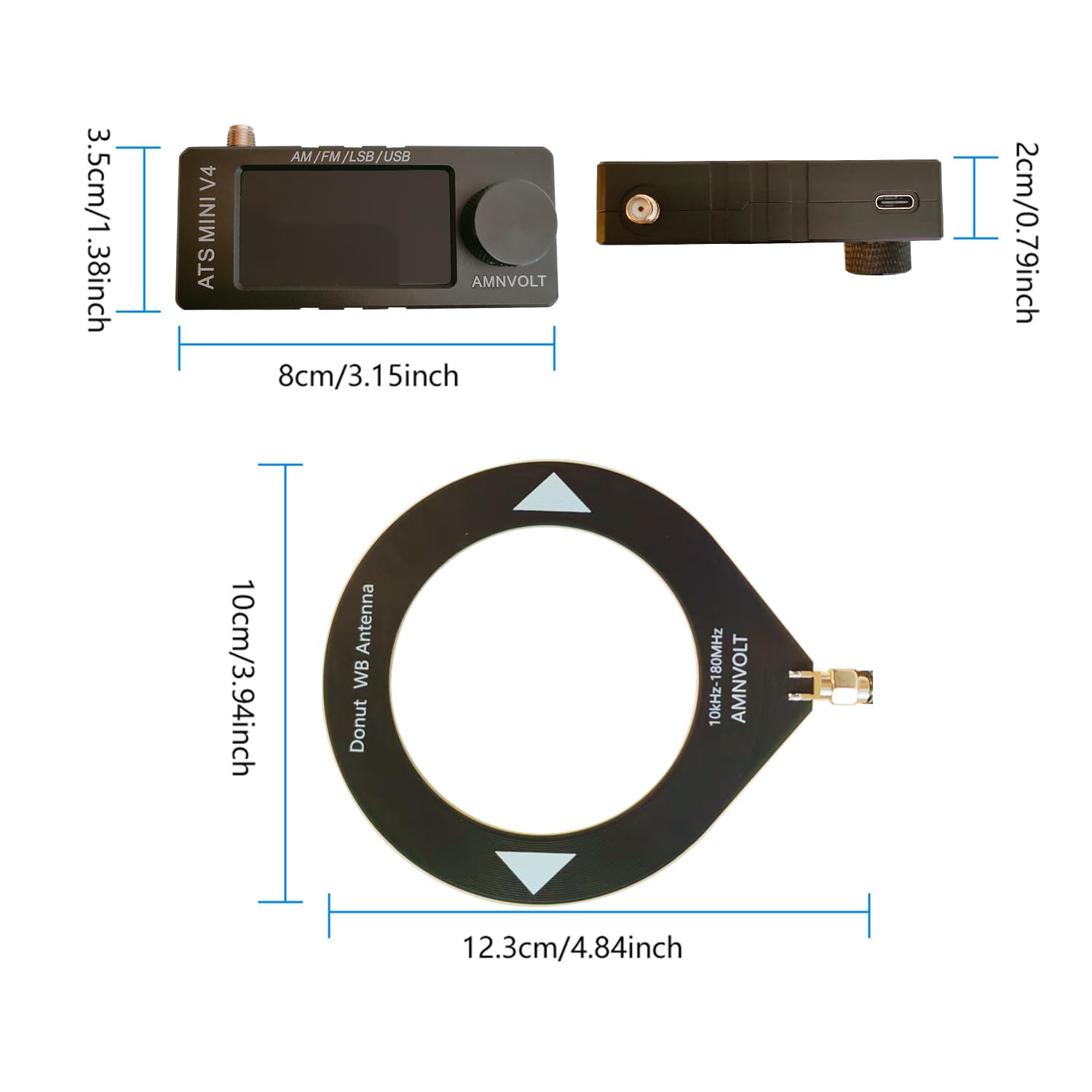 Mini rádio SI4732 atualizado, ATS MINI V4, bolso de ondas curtas