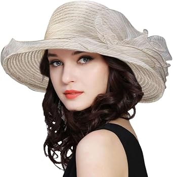 Womens Organza Kentucky Fascinator Hat Cloche Bowler Hat Cocktail Tea Party Wedding Sun Hat