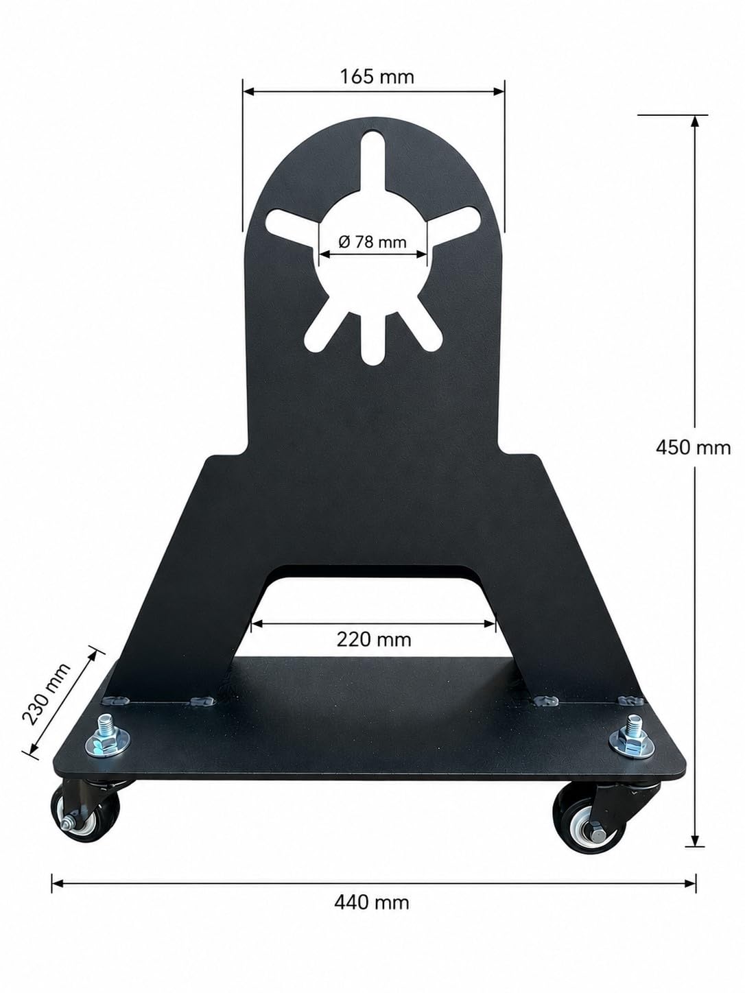 Radnaben‑Stützbock 3500 kg | Für 4‑ & 5‑Loch (87–130 mm) | Für Bremsen, Fahrwerk & Achsvermessung unter Last | Ideal für Lackierbetriebe & Felgenreparatur | Für Sammlerfahrzeuge