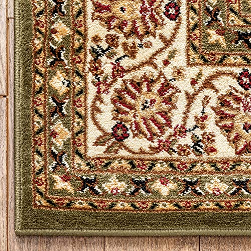 Tapete decorativo rectangular verde 3'11'' x 5'3'' miniatura 6