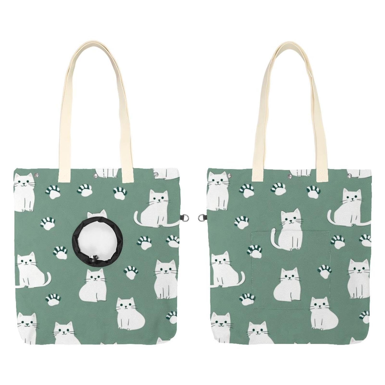 Sac à bandoulière en toile pour chat idéal pour balades en ville et visites vétérinaire