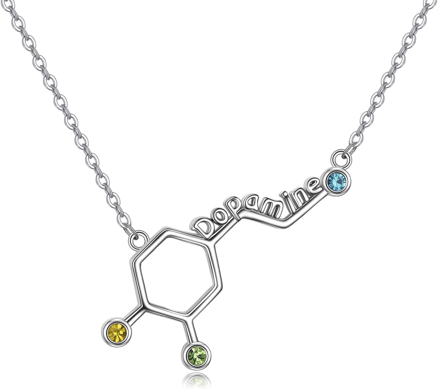 LUHE Serotonin Dopamine Molecule Necklace Jordan Ubuy