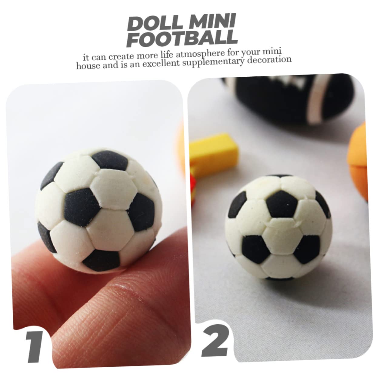 ミニチュアサッカーボール Amazon.co.jp: INOOMP 6個ミニハウス用サッカーボール オーナメント