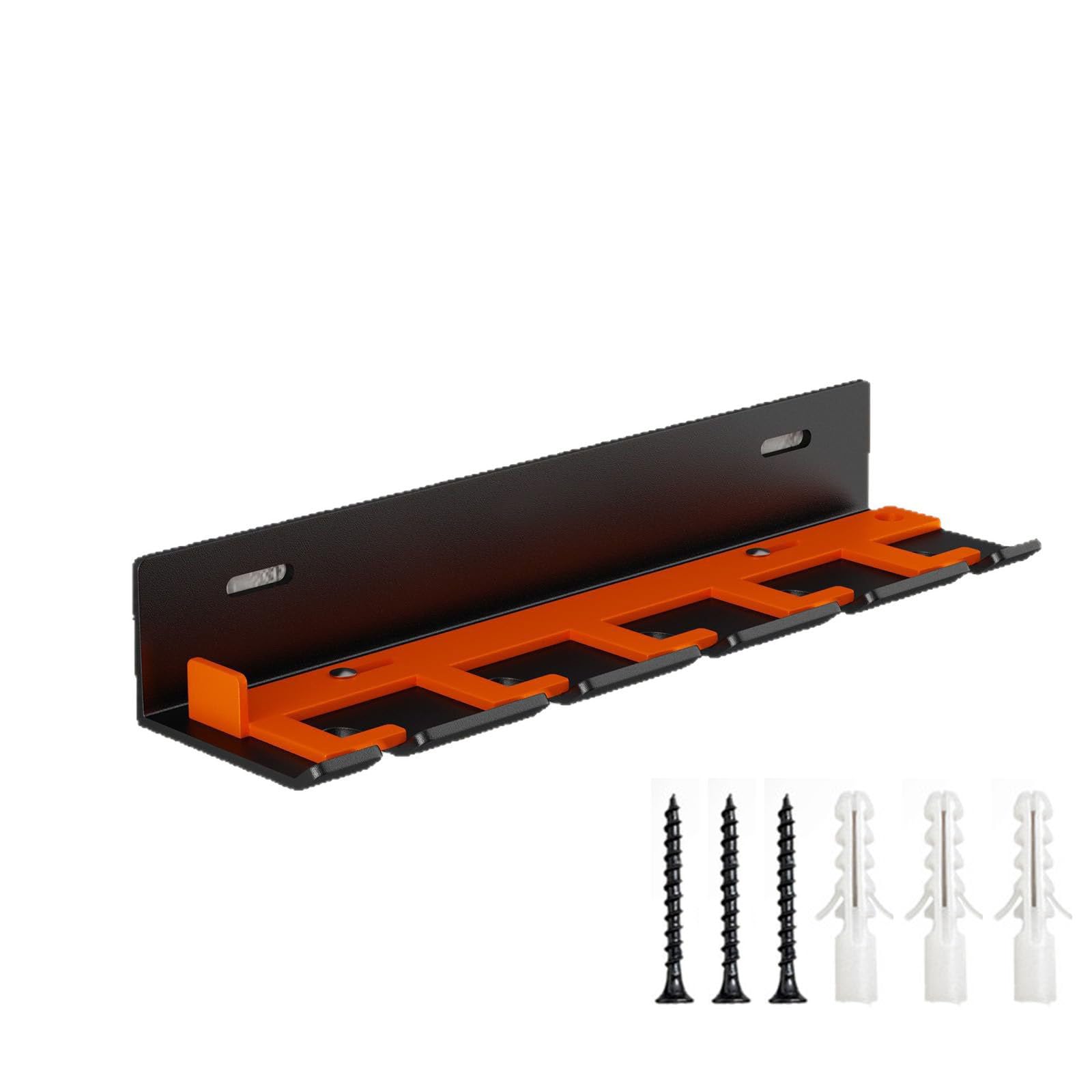 Nucelit Secure Storage Tool Wall Mounted with Sliding 5 Dedicated Slots Rust Metal Tool