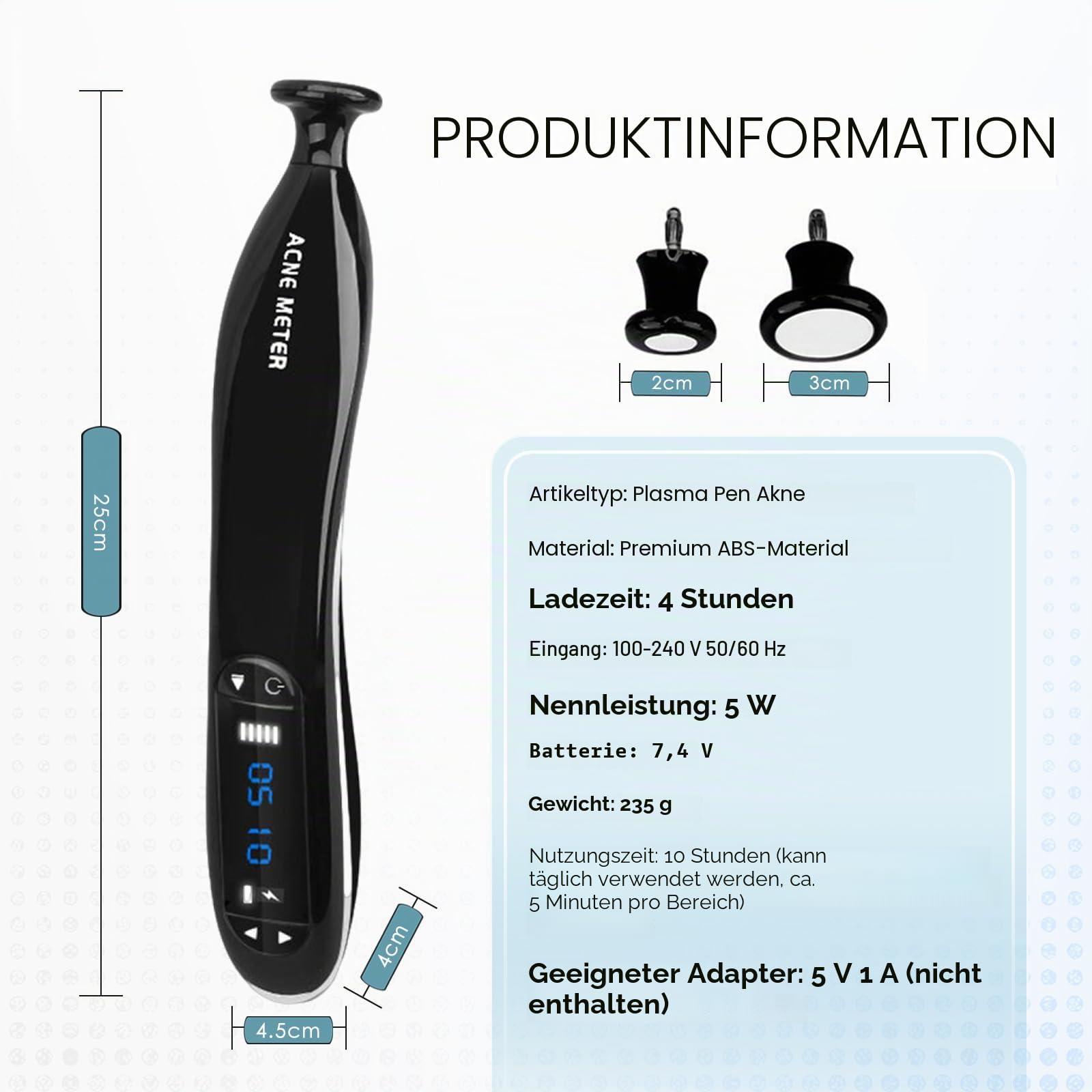 Plasma Pen Professional für Aknebehandlung – Professionelles Hautpflegegerät zur Entfernung von Aknenarben, Porenverfeinerung & Gesichtslifting, Tragbares Beauty-Gerät mit USB-Ladefunktion