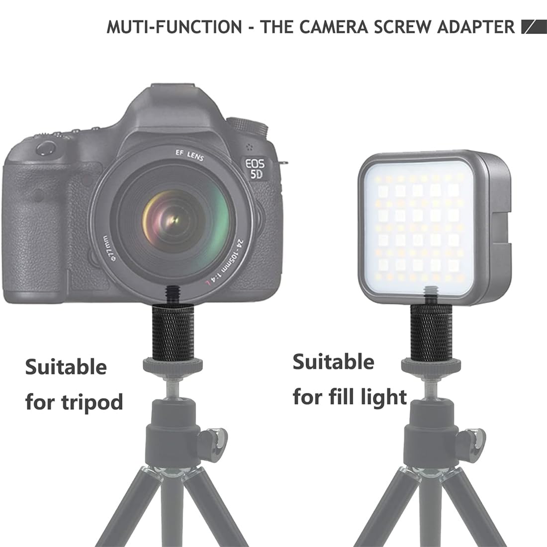 PSOWQ Adattatore Per Treppiede Filettatura Da 1/4 A 3/8 Di Pollice, Adattatore A Doppia Vite Per Treppiede Per Lampada Fotografica,treppiede Per Microfono(Adattatore Filettato Da 3/8 A 1/4 Di Pollice - Foto 6