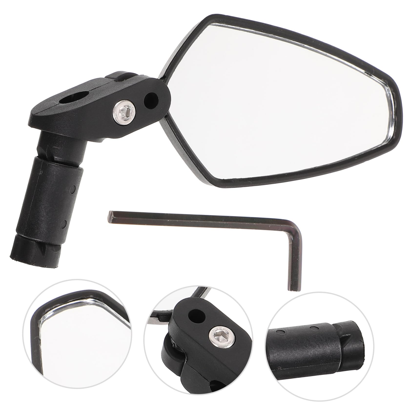 Toddmomy 5 Stück Bike Mirror mit Breitem Rückspiegel für Mountainbike Verstellbar und Langlebig für Sicheres Fahren Kurze Ausführung