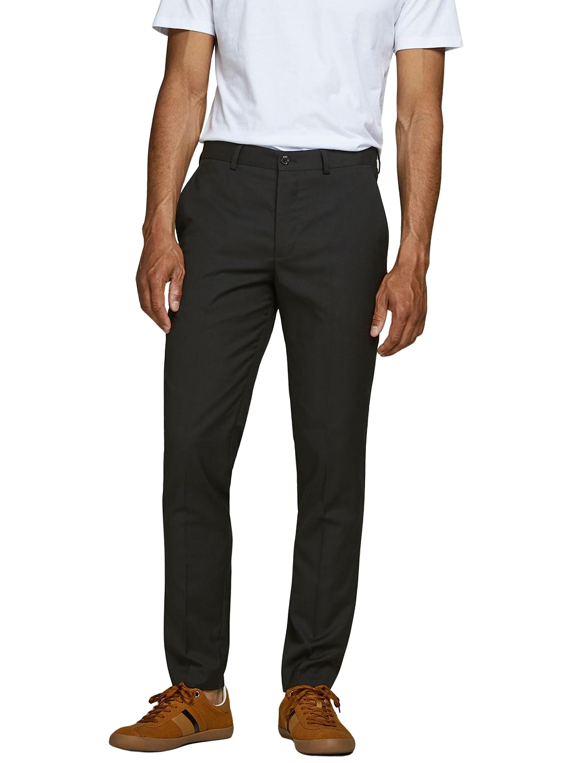 Jack & Jones Men's Jprfranco Noos Trousers Tuxedo Pants, Black, 22 UK