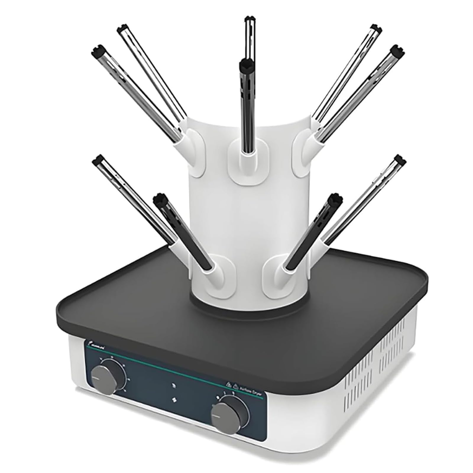 Estante de secado eléctrico de laboratorio con conducto de ramas de árbol, acero inoxidable 304, rango de tiempo de 0 a 60 minutos, temperatura RT-85 ℃, flujo de aire uniforme para experimentos y uso