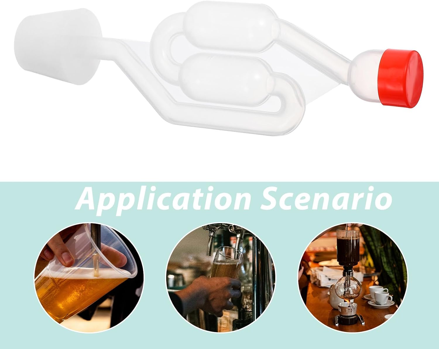 Fermentation Airlocks 3 Sets S Shape Silicone PP for Oktoberfest Party