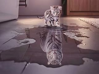 Jigsaw Puzzle 1000 Piece for Adultsï¼ŒCat Tiger Jigsaw Puzzleï¼ŒAnimal Jigsaw, Game Toys Gift Home Decoration Puzzle