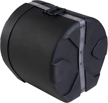 SKB 14 x 14 Floor Tom Case with Padded Interior, D-Shaped Drum Design, and Molded in Feet for Upright Positioning and Stability, Black