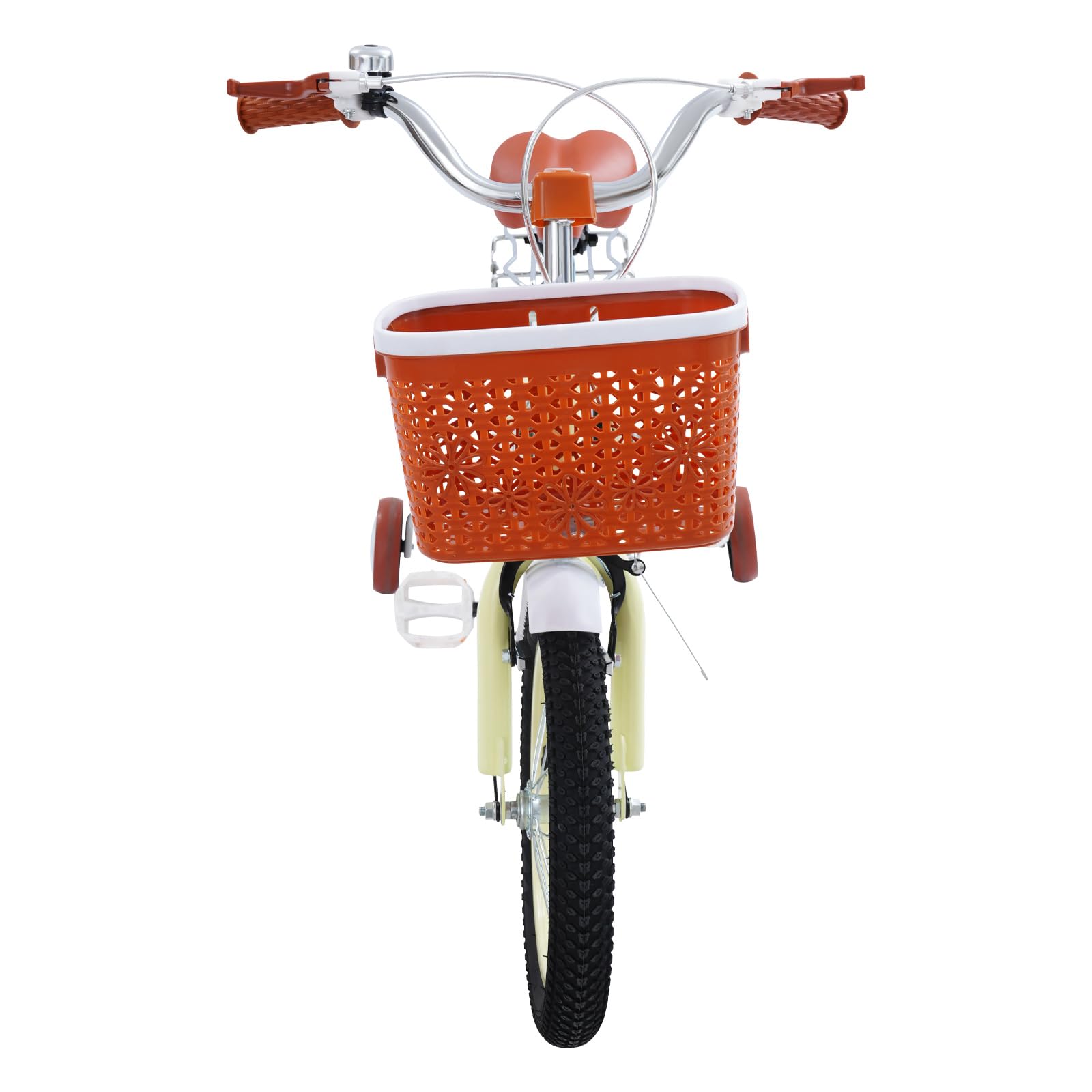 Bicicletta per bambini 14 pollici con ruote di supporto - Prima bicicletta per bambini 3-7 anni, giocattolo per esterni, sicuro e regolabile