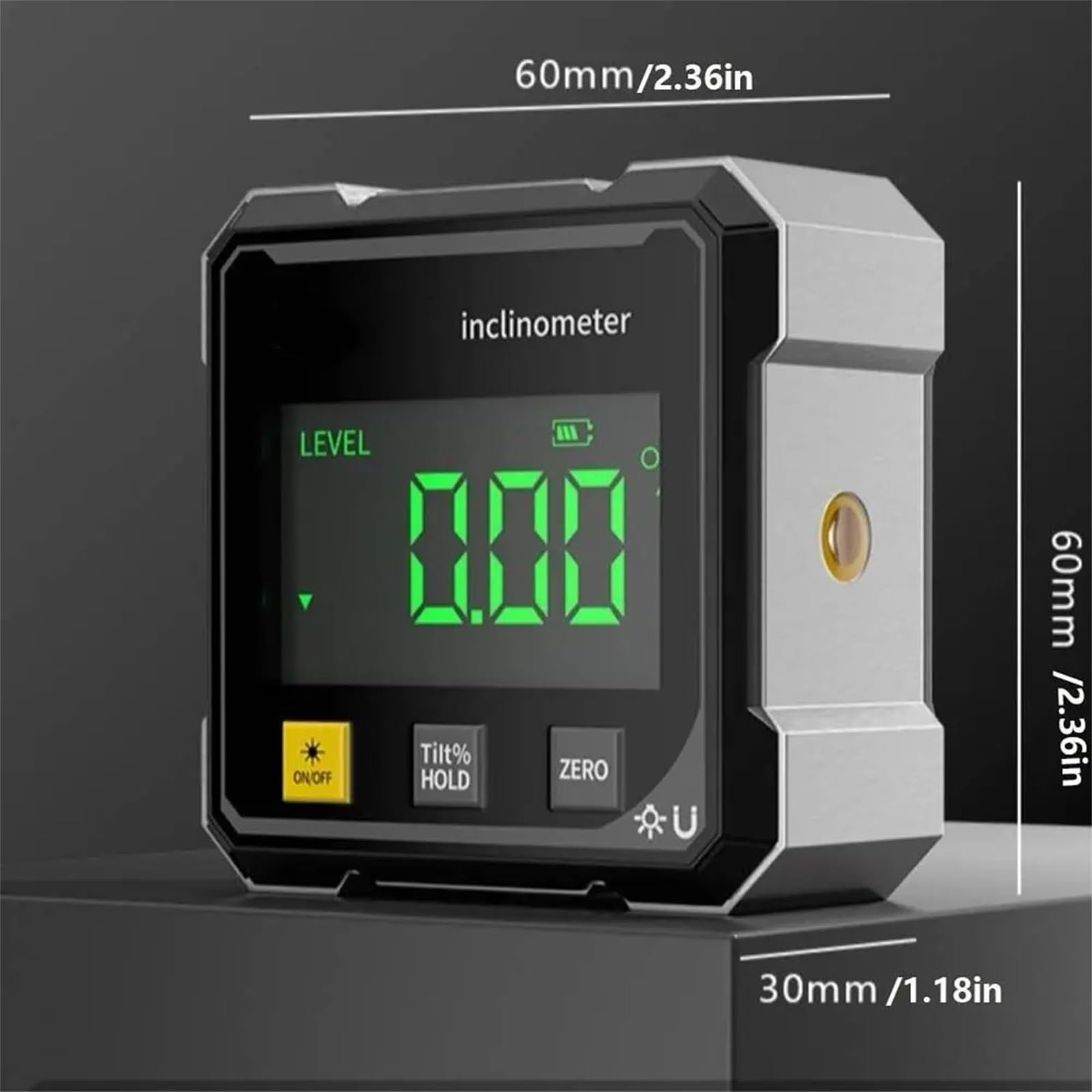 Cyfrowy magnetyczny wizjer kątowy, 4-stronny miernik magnetyczny z dużym wyświetlaczem LED, dokładność ± 0,2°, zakres 4 × 90 ° dla piły stołowej i dekoracji rur
