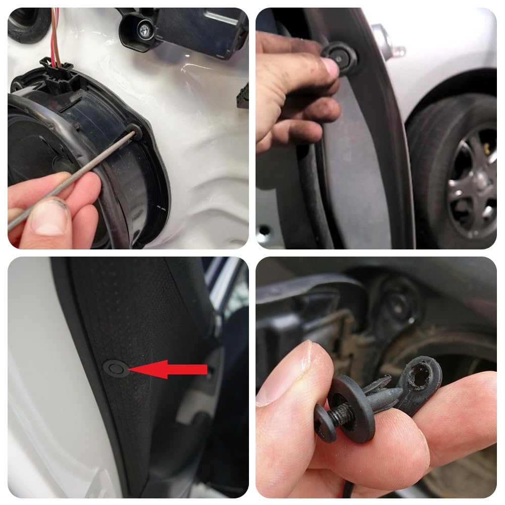 190 Clips Plastique Auto Universels - Kit Rivets Pare-chocs Portière - Avec Outil Dépose