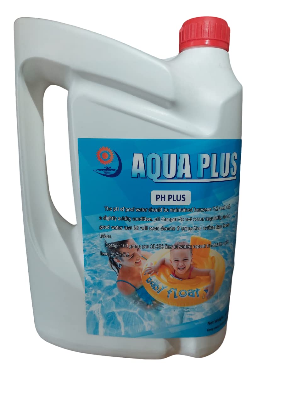 AQUA PLUS Liquid pH Plus for Pool, Spa, jacuzzi baths, and Fountain. Increases pH level in Pool, Spa, jacuzzi baths, and Fountain 5 Liters