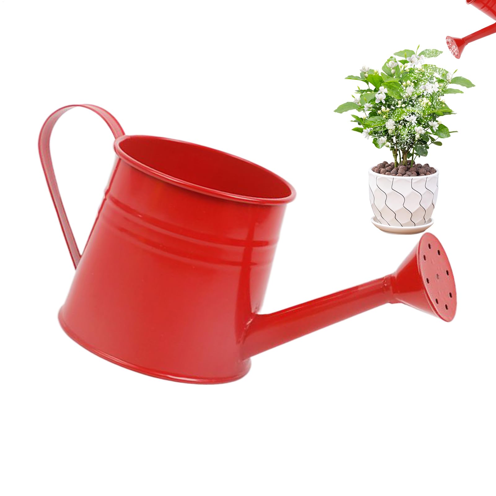 Watering Can Garden Water Sprinkler For Indoor Outdoor Plants, Iron Flower Watering Can With Long Spout, For Home Decoration And Gardening 1L