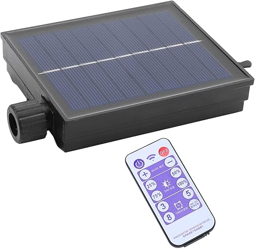 Miniatura 2 de Diydeg Panel solar de repuesto, caja de control de luz solar ajustable impermeable automática con control remoto, placa de circuito de cadena de