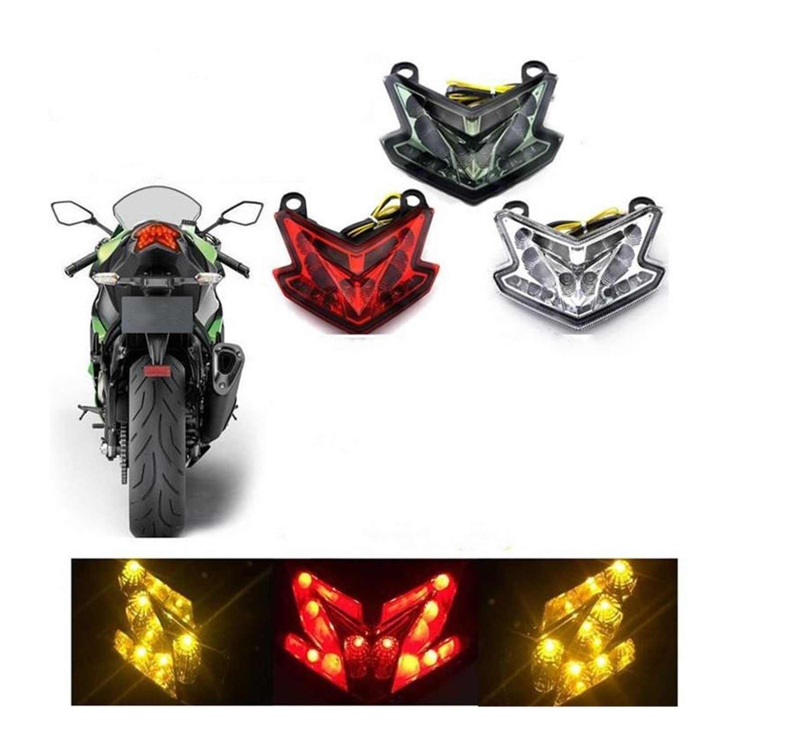 Rear Reverse Lamp 1PCS For Z125 / Z800 / ZX-6R / ZX636 2013 2014