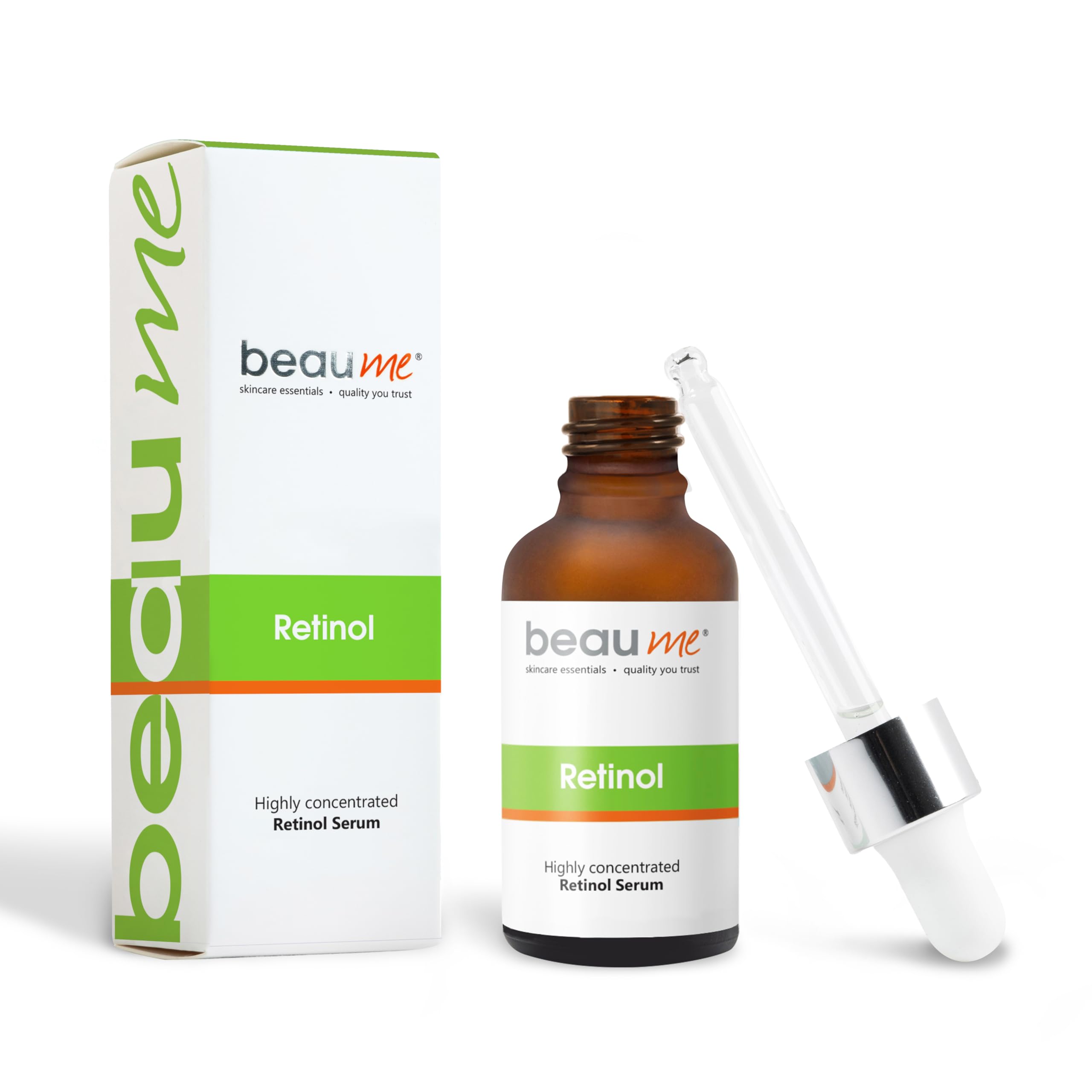 BEAUME® Highly Concentrated Retinol +E +F Serum with Vitamins A, E, F, Omega-3, -6, -7, -9 and Coenzyme Q10, 30ml - Anti-Aging, Revitalizing & Nourishing Treatment for all ages