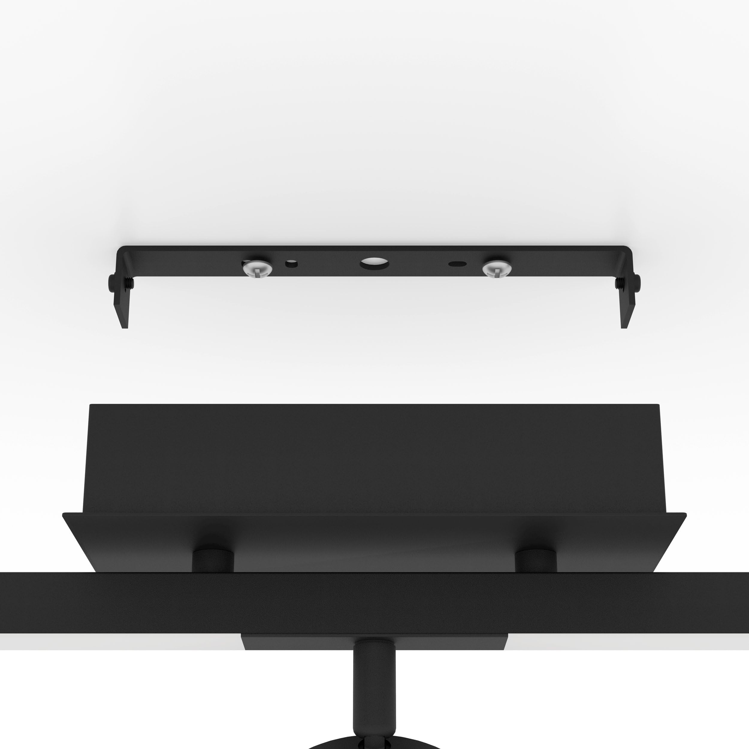 Eglo LED Cardillio 2, 2 focos de techo, lámpara de 3 luces con focos orientables, luminaria de plástico y metal en negro, reflector blanco cálido