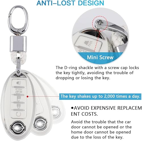 Miniatura 6 de 1797 Funda para llavero Nissan Altima Rogue Sentra Pathfinder Maxima Titan Murano Car Remote Key Chain Case Shell Protector Girly Cute 5 Button