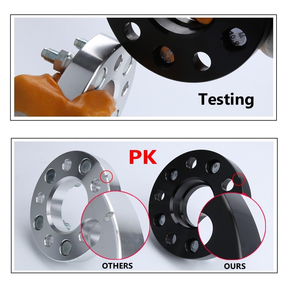 Distanziali Per Ruote Auto - 4 Pezzi In Lega Di Alluminio, Spessore 3mm, Universali Per 4/5 Fori - Foto 5