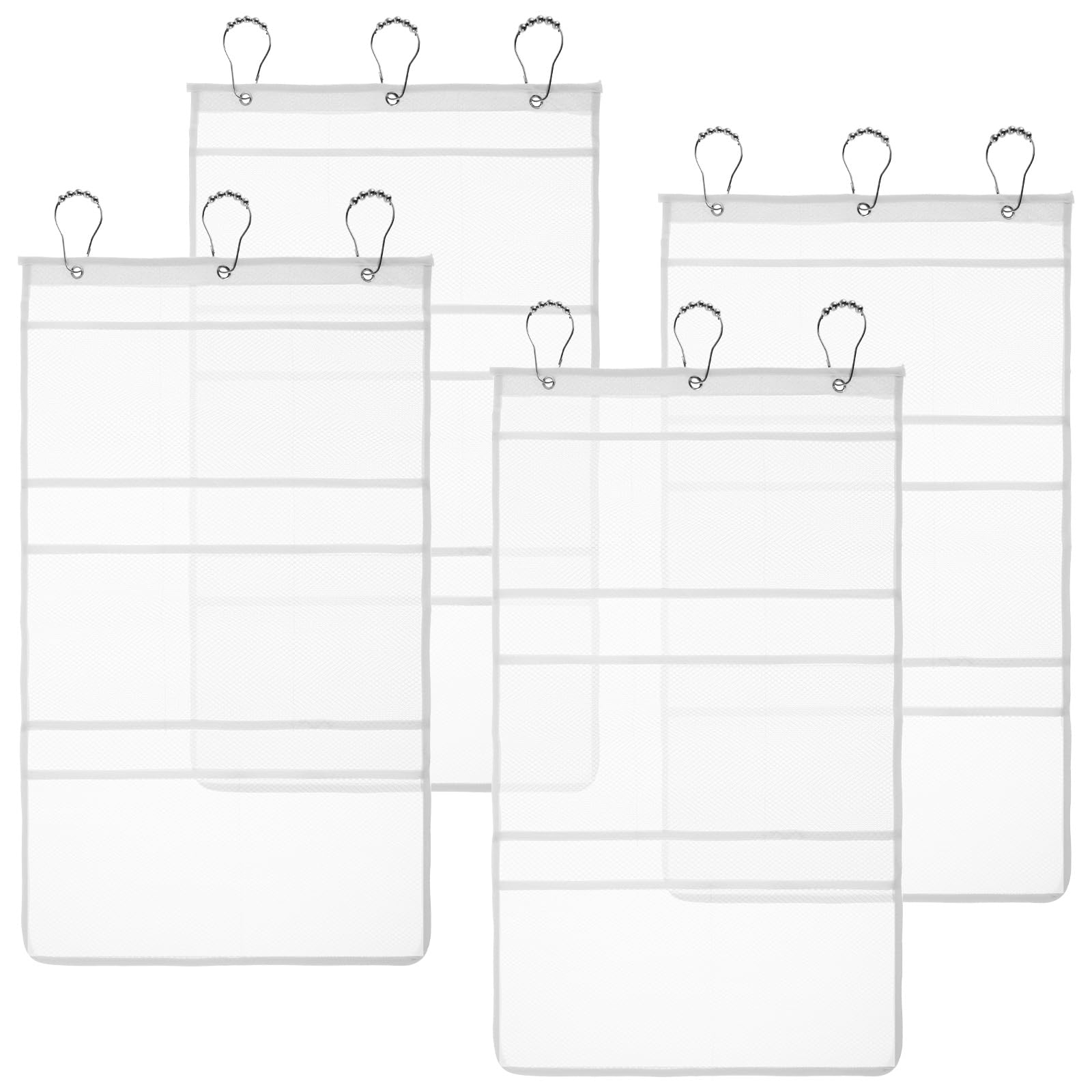 QENWKXZ Mesh Hanging Caddy Organizer with 8 Pockets Mesh Shower Organizer Hanging Caddy with Quick Drying Mesh Portable