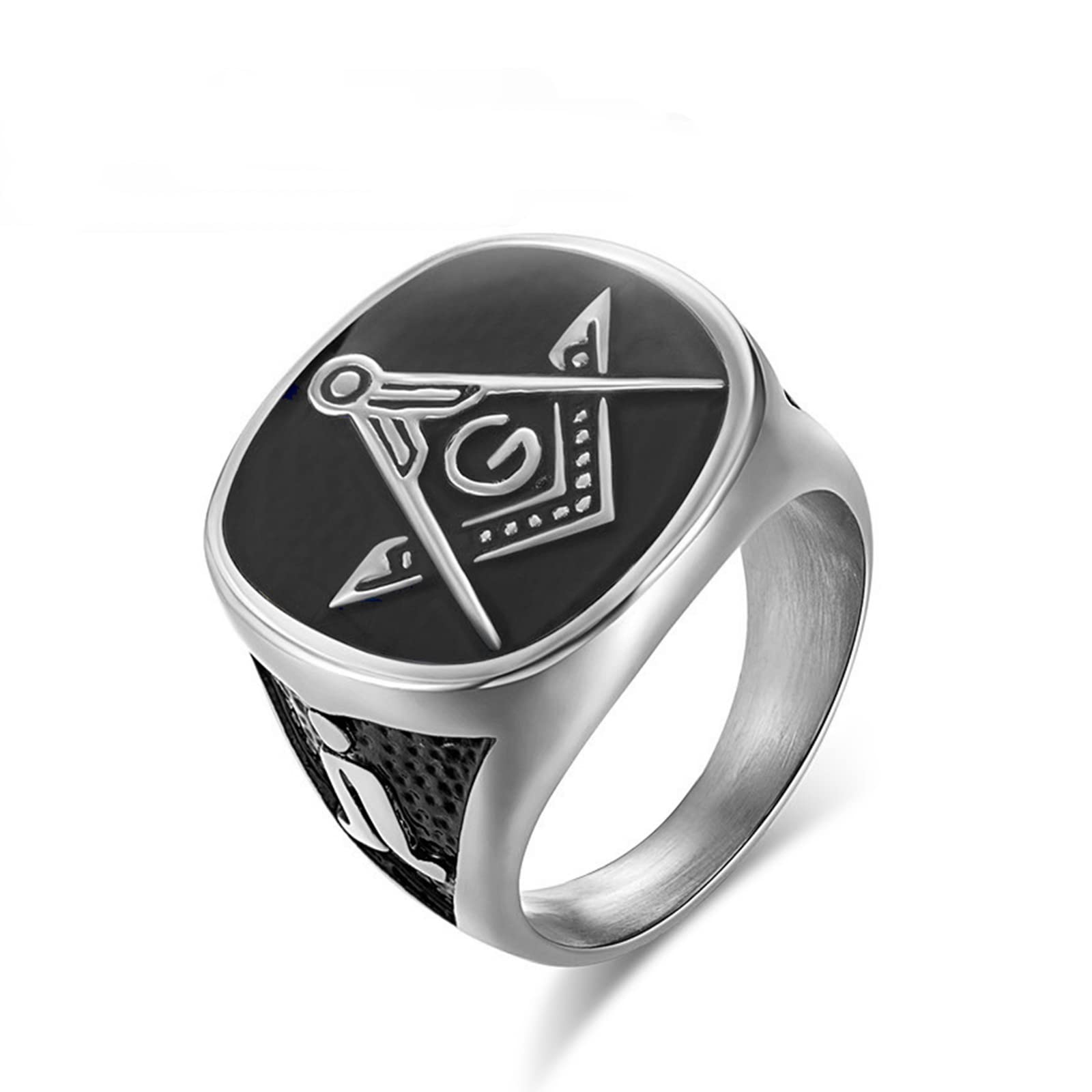 Freemason Gifts Masonic Biker Rings Masonic Master Mason Ring Freemason Signet Style Jewelry Mason Signet Band Jewelry