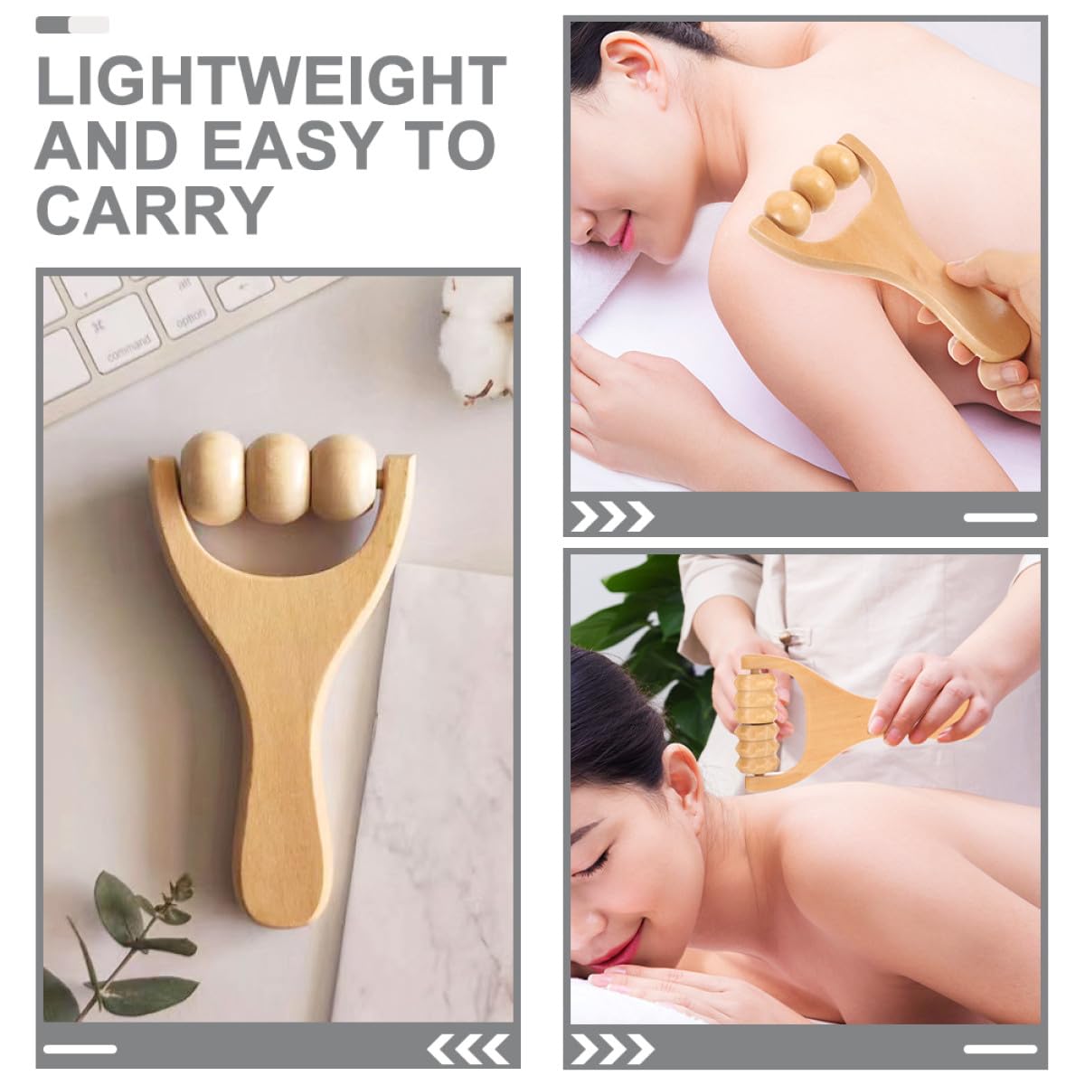 8 piezas Rodillos de Madera para Masaje Manual Multifuncional Herramientas Portátiles para Pies Cuello Espalda y Brazos Alivio de y Relajación Muscular Casa y Viajes