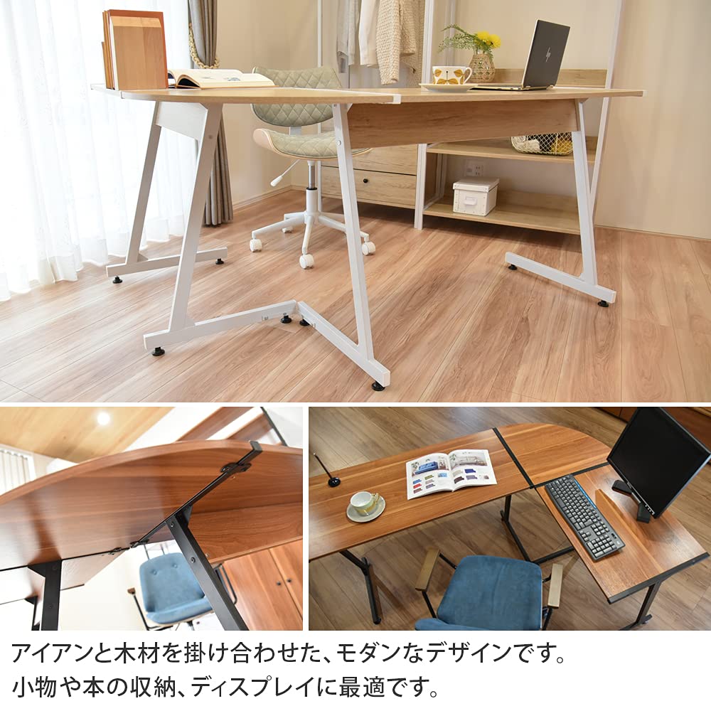 Amazon.co.jp: タマリビング(Tamaliving) アイアン×木製 デスク