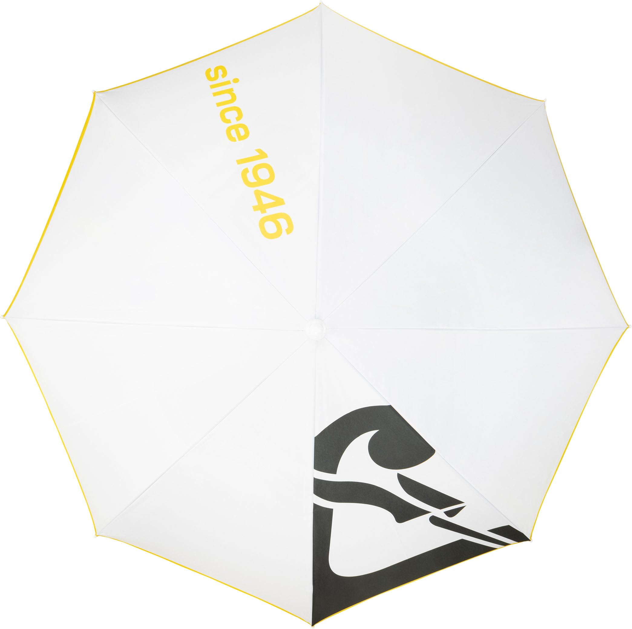 Cressi Sunshell Umbrella Parasol Pro White/Yellow/Black - Leichter und Tragbarer Sonnenschirm für den Außenbereich, zum Schutz vor Sonne und Wetter, Weiß/Gelb/Schwarz, Ø 220cm