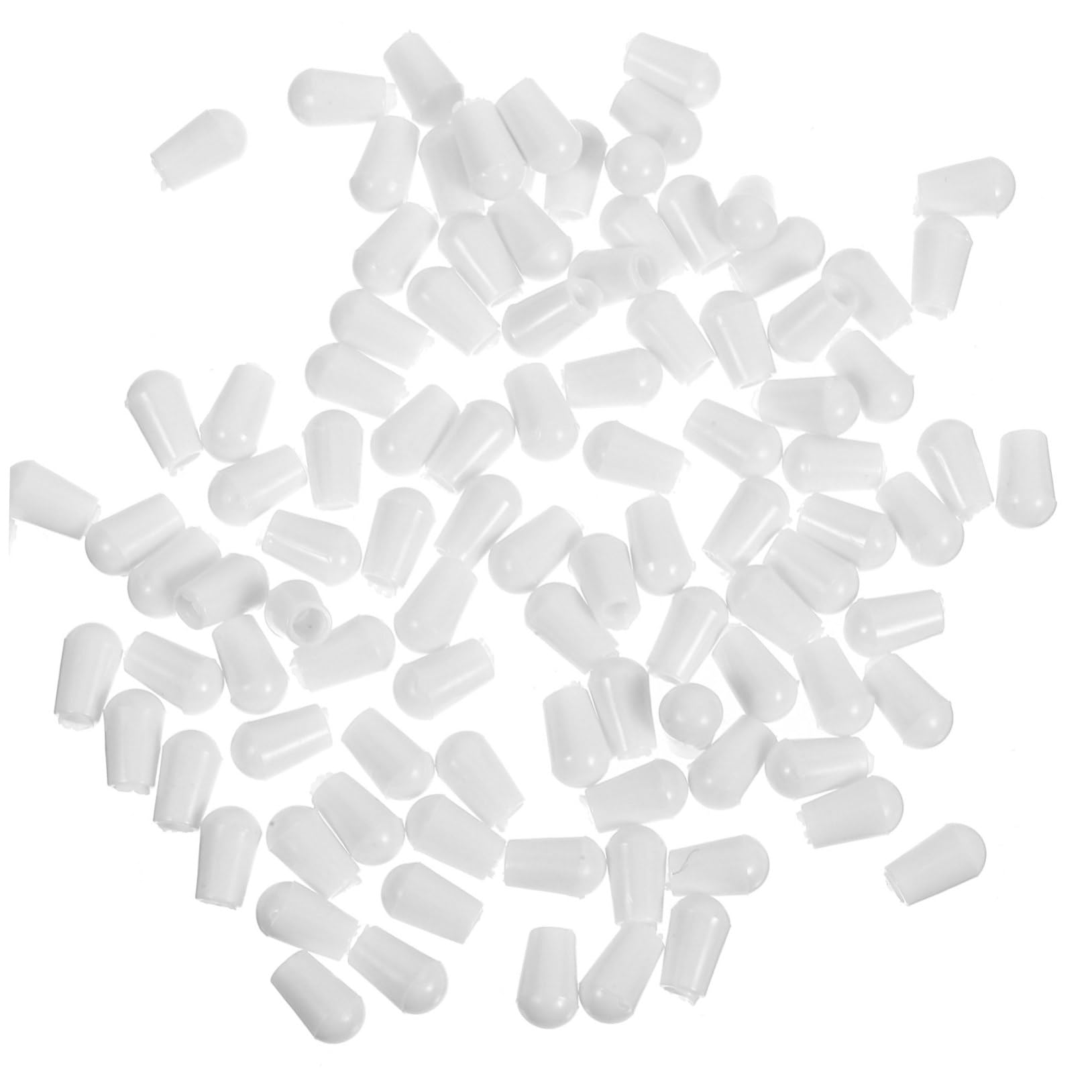 Cabilock 100pcs Hanger End Caps Wire Thread Cover Rack Tip Protector Hook End Tips for Protection and Mounting