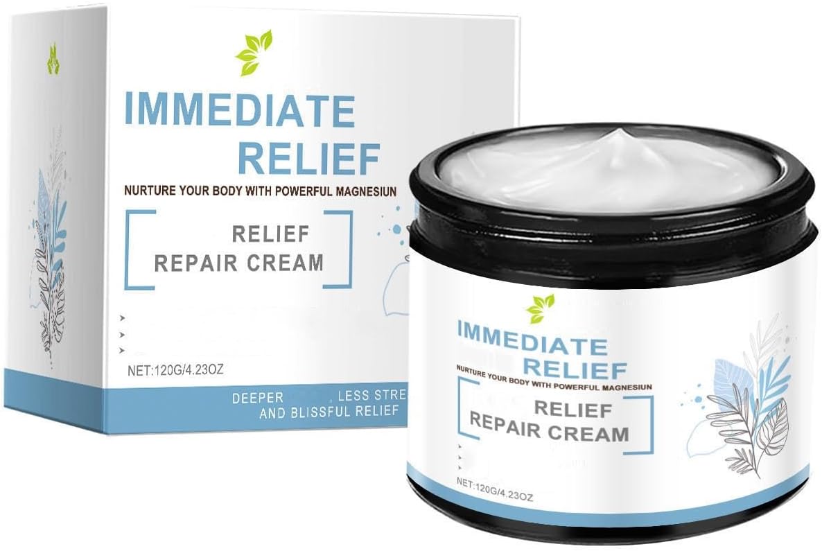 Magnesium Pain Relief Cream, Professional Joint Repair Creams, Natural Ingredients for All Skin Types Effective Relief for Back, Neck, Hands, Knee (1pc)