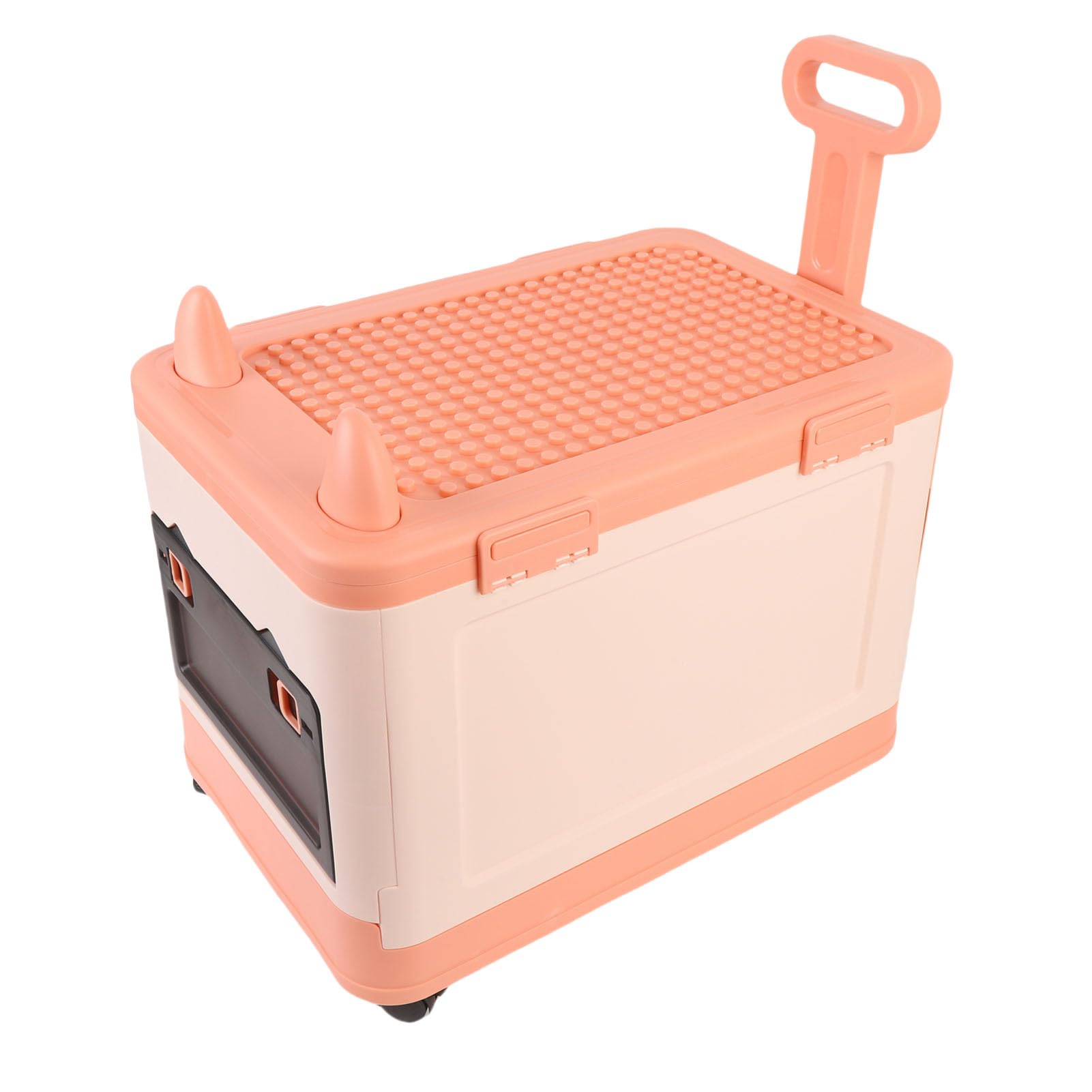 Caja de Juguetes Plegable con Ruedas, Baúl de Juguetes que Ahorra Espacio para Tapa de Bloque de Construcción, Fomento de la Organización Amigable para los Niños, Durabilidad del Plástico