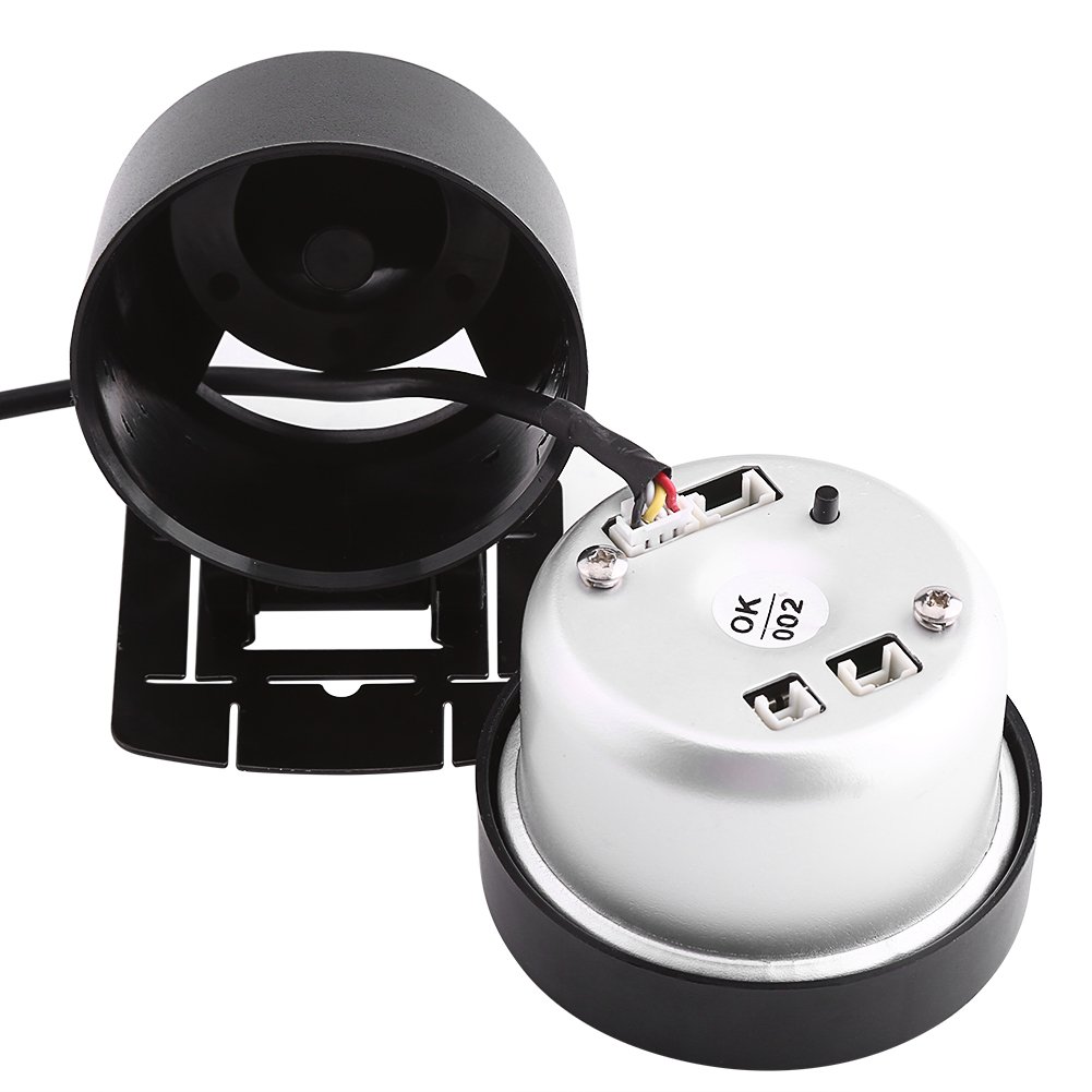 Medidor de temperatura de agua del coche, operación fácil, termómetro LED azul, rango de 20 a 120 ℃, 12 V DC, color acero inoxidable, 3,15x2,75x2,36 pulgadas