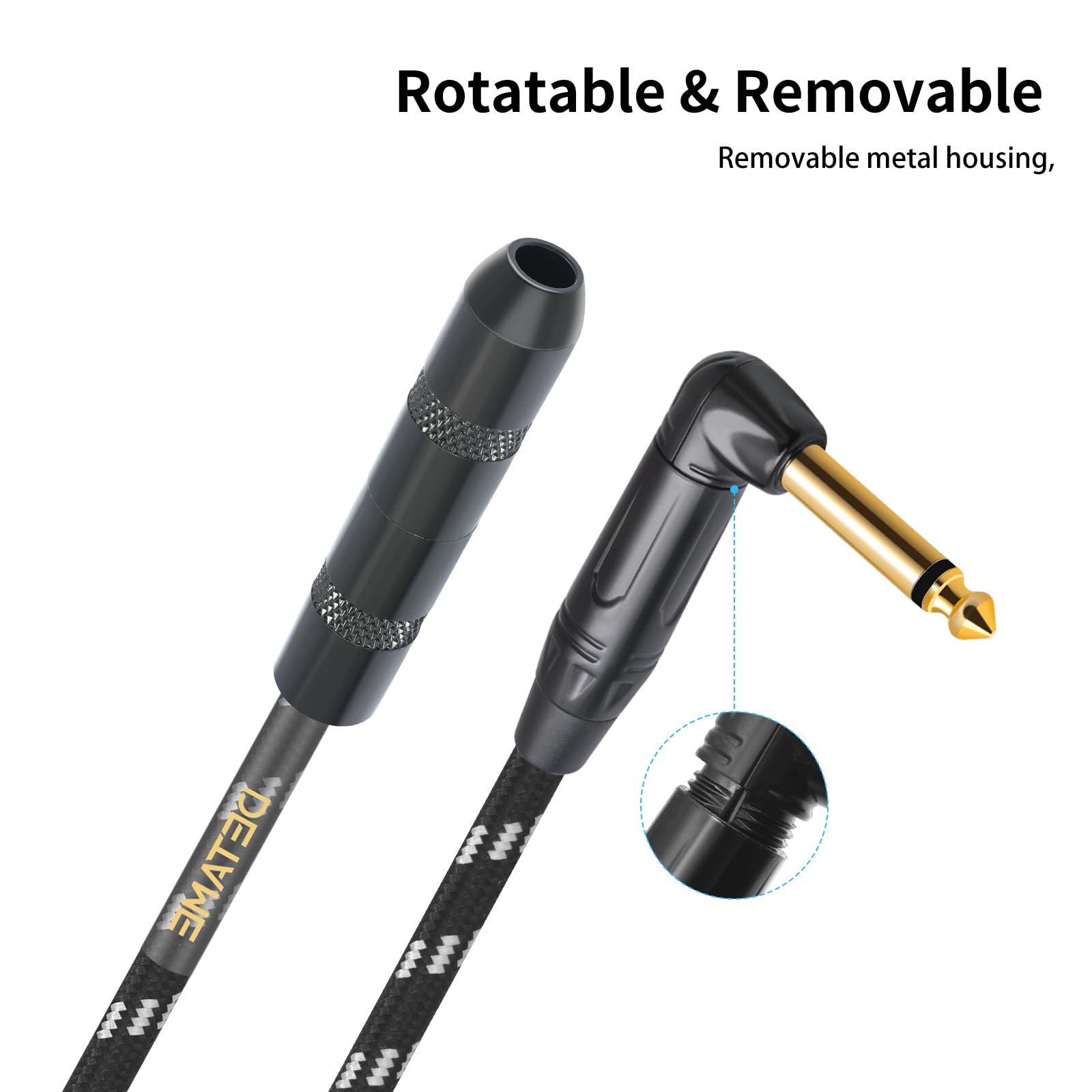 Adapterkabel, rechtwinklig, 6,35 mm, 1/4 TS-Stecker auf 1/4 TS-Buchse, 6,35 mm rechtwinklig, 6,35 mm Mono-Stecker auf Buchse, 1 Stück