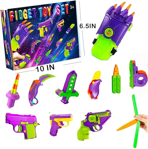 Miniatura 8 de 4 piezas de juguetes para ansiedad, mini pistola de gravedad 3D 1911, juguetes sensoriales para ansiedad, alivio del estrés para adultos, adecuado