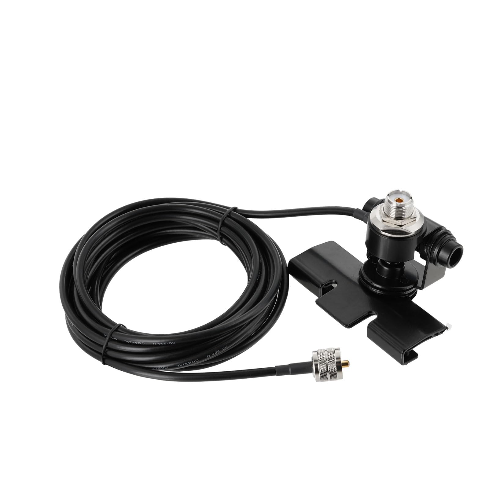 Bingfu Antenna Radio Mobile VHF UHF Veicolare Connettore PL259 86 cm | Bibanda 136-174/400-460 MHz, Supporto a Staffa, Cavo 5 m, per Camion Camper SUV Auto, Radioamatore, VHF Marino