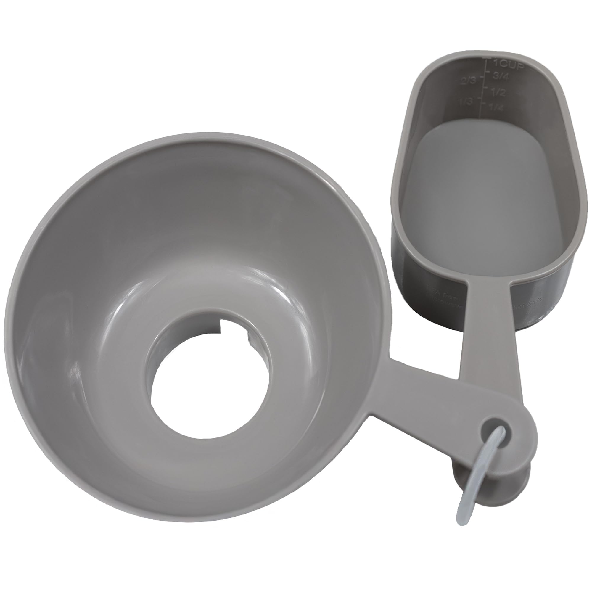 S and K LoveLight Store, Wide Mouth Funnel with 1 Cup Measuring Scoop Set, Perfect for Funnels for Kitchen Use Filling Jars, Kitchen Set, Canning